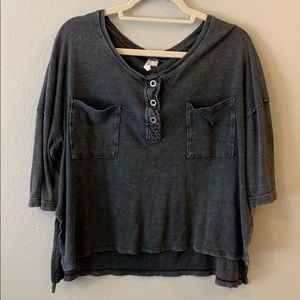 We the Free Oversized 3/4 Sleeve Top